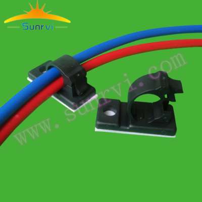 Self Adhesive Wire Clips black colour with screw holes